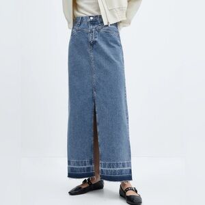 MNG Long denim skirt  / MANGO / Size M